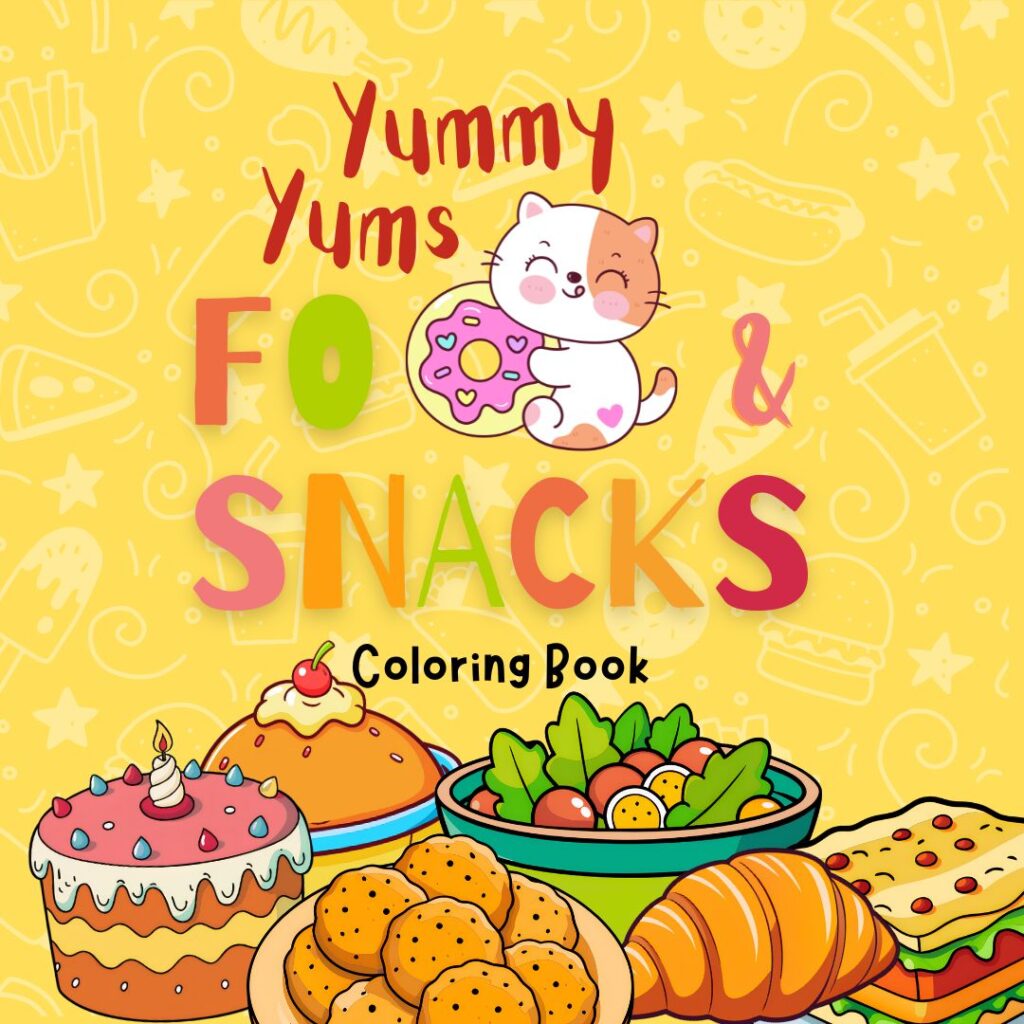 food and snacks coloring book