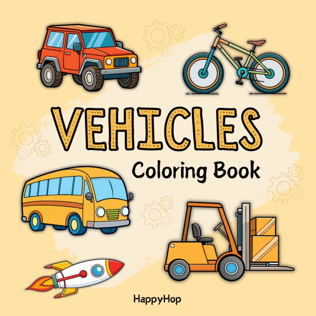 vehicles coloring book