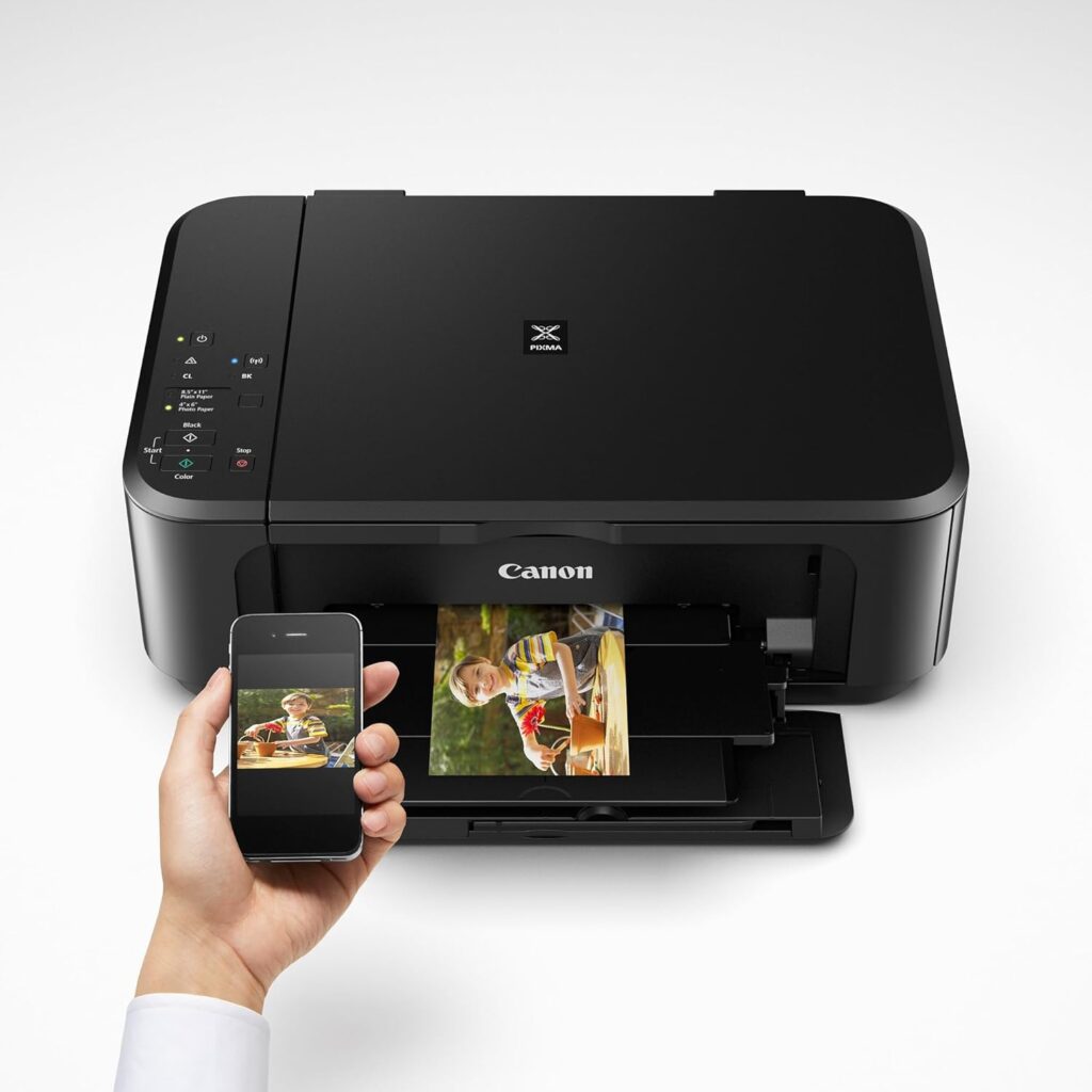 Canon Pixma Wireless Color Inkjet Printer with mobile phone